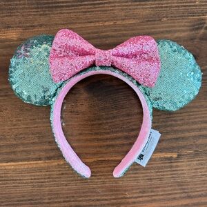 Disney Parks - Pink Sugar Rush Minnie Mouse Ears Bow Sequins Headband NWOT